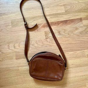 Vintage Coach Brown Leather Cross body bag British Tan